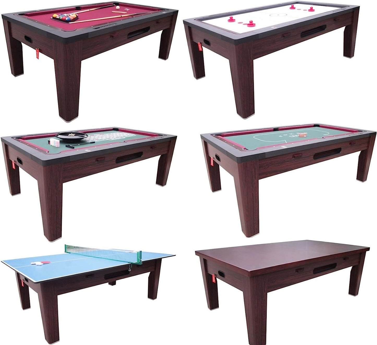 6-in-1 Multi-Game Dining Table & Accessories by Berner Billiards