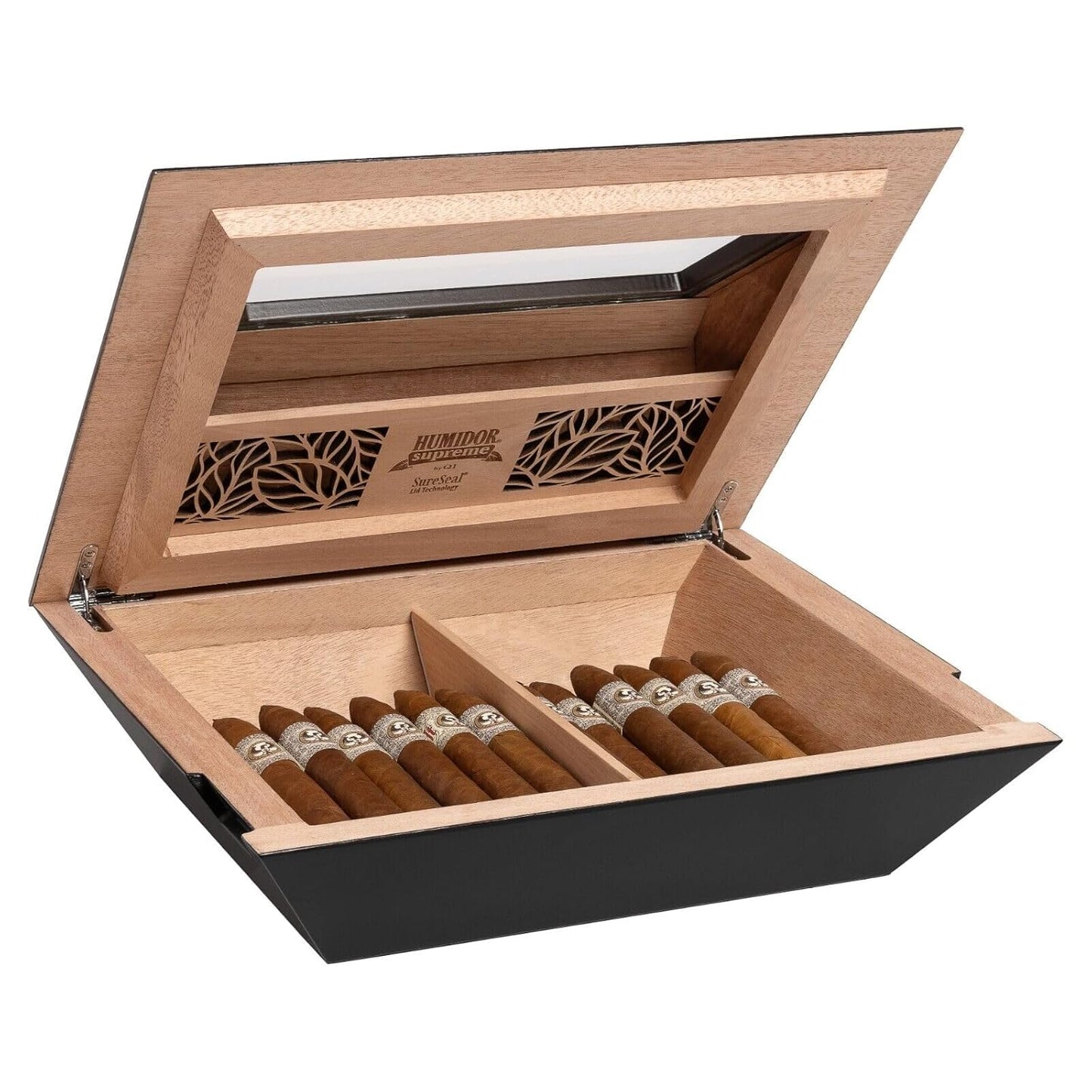 Aria Glasstop 40-80 Cigar Viewing Window Humidor by Humidor Supreme