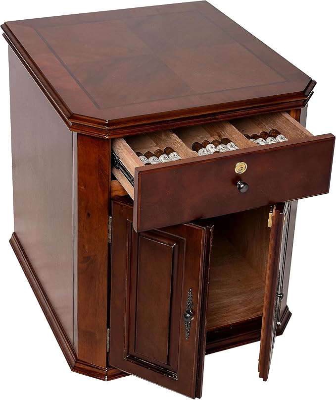 Montegue 1500 Cigar Side Table Cabinet Humidor Kit by Humidor Supreme