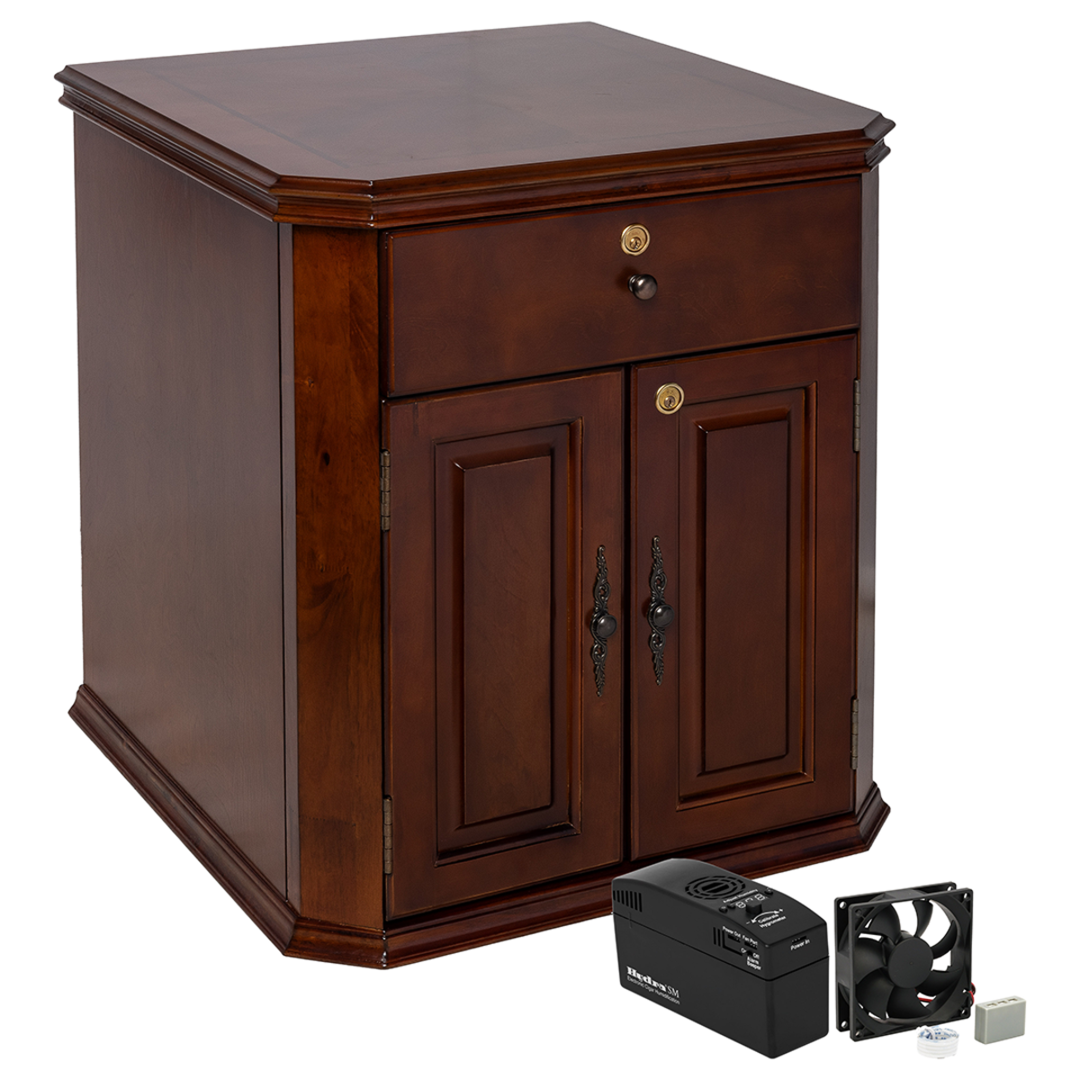 Montegue 1500 Cigar Side Table Cabinet Humidor Kit by Humidor Supreme