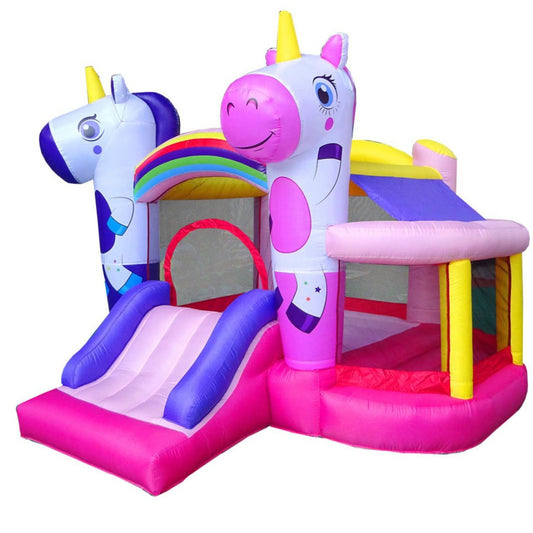 Backyard Kids Unicorn Inflatable 6' Bounce House with Slide By POGO