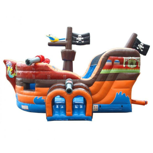 Deluxe Pirate Ship 14' Bounce House and Slide Combo with Blower by POGO