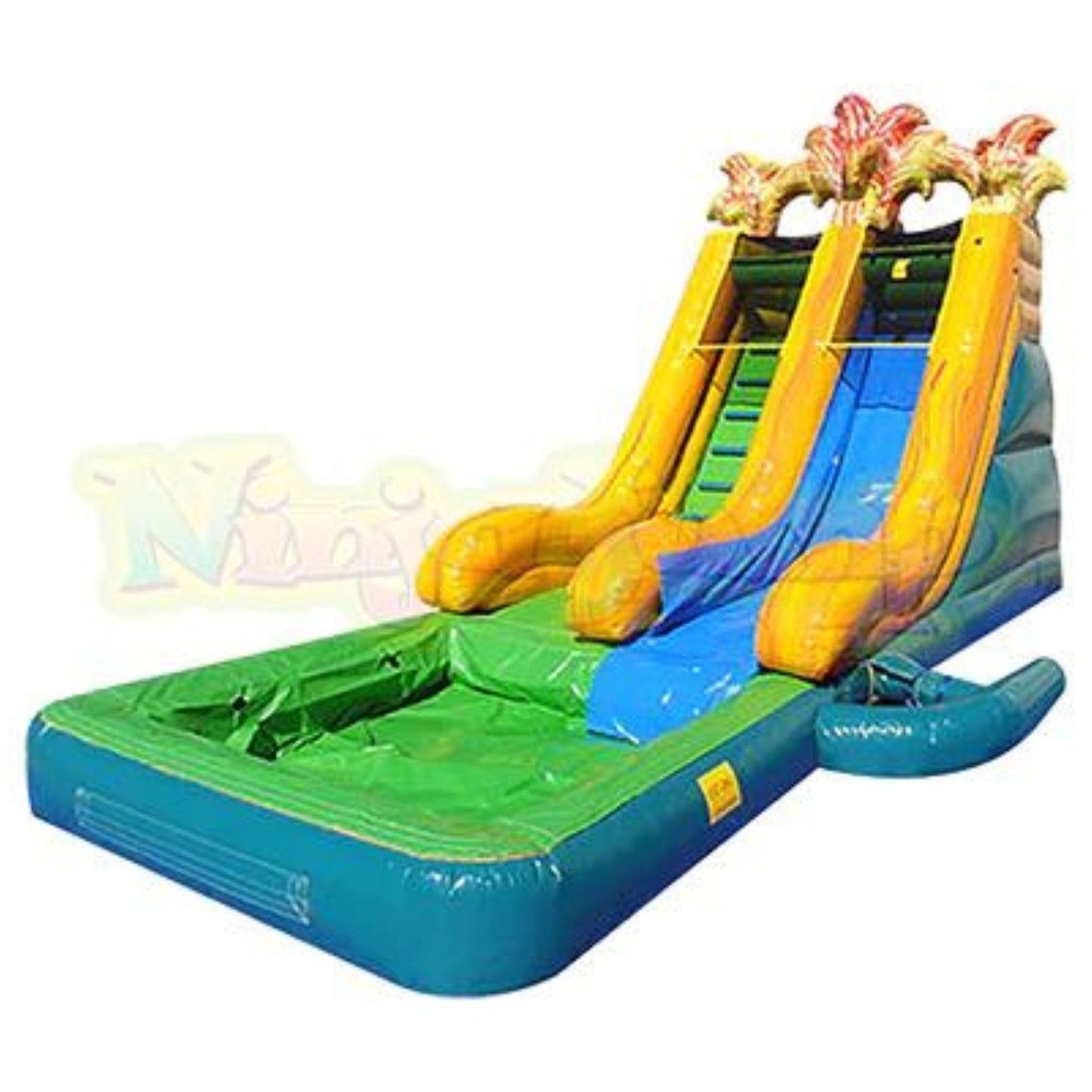 Volcano N' Fire 18' Slide with Detachable Pool by Ninja Jump