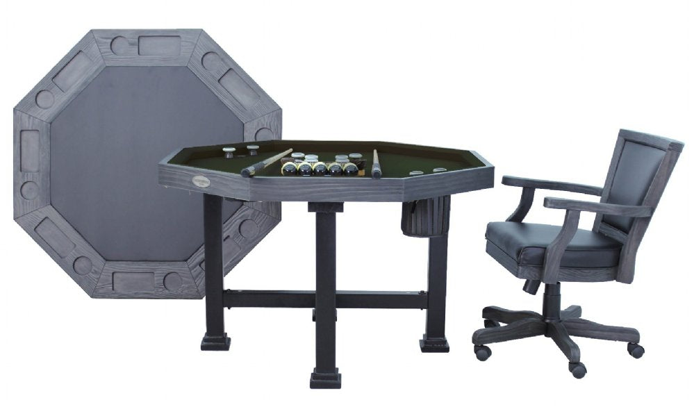 "The Urban" 3 in 1 Table - Octagon 48" w/Bumper Pool with SLATE bed