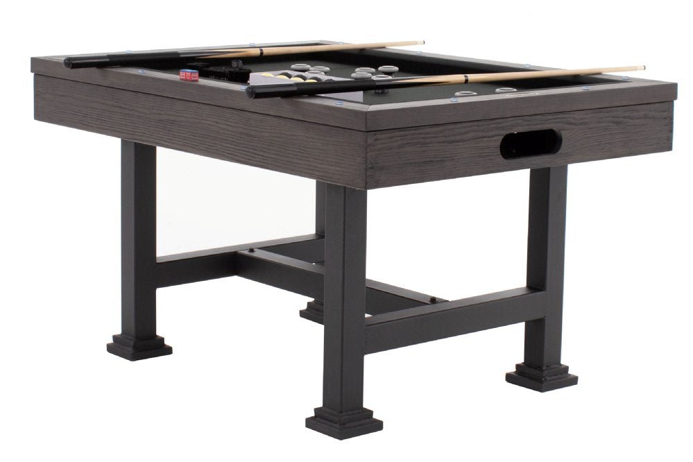 "The Urban" Rectangular SLATE Bumper Pool Table w/Optional Dining Top, Black