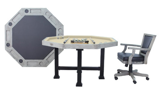 "The Urban" 3 in 1 Table - Octagon 48" w/Bumper Pool with SLATE bed