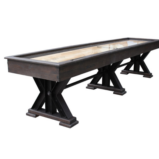 "The Weathered" Shuffleboard Table by Berner Billiards, 12ft, 14ft, 16ft, 18ft, 20ft, 22ft - Planet Game Rooms