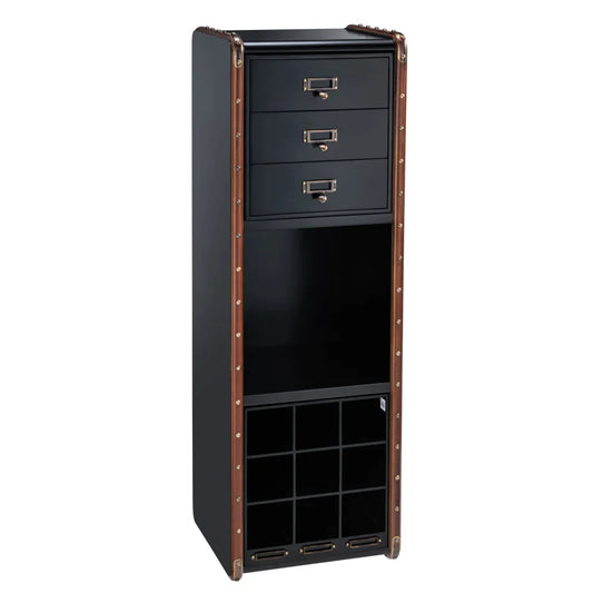 Endless Regency French Bookshelf Cabinet by Authentic Models Large, Black Interior