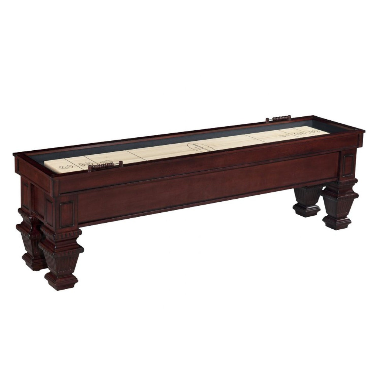 "The Prestige" Shuffleboard by Berner Billiards, Mahogany, 9ft, 12ft - Planet Game Rooms