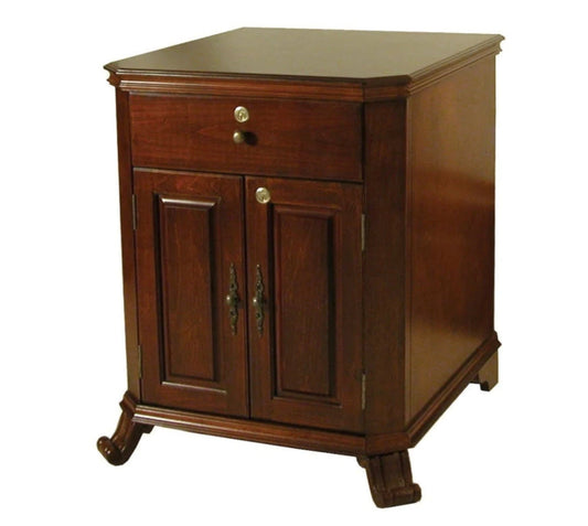 Quality Importers Humidor Montegue 1500 Count Cigar End Table Humidor in French Walnut Finish (HUM-MONT CAB) HUM-MONT CAB