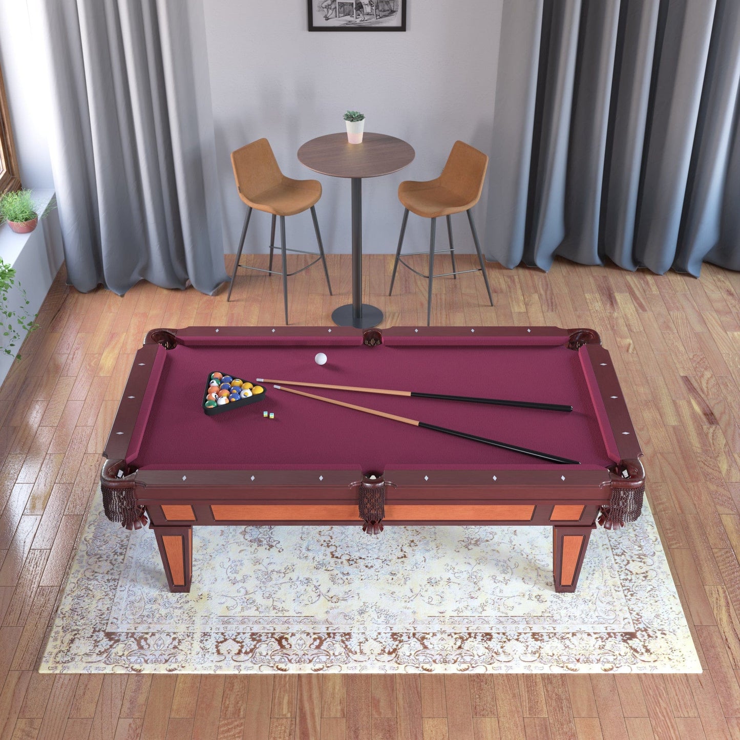 Fat Cat Reno 7.5 ft Diamond Billiard Table with Accessories - Planet Game Rooms