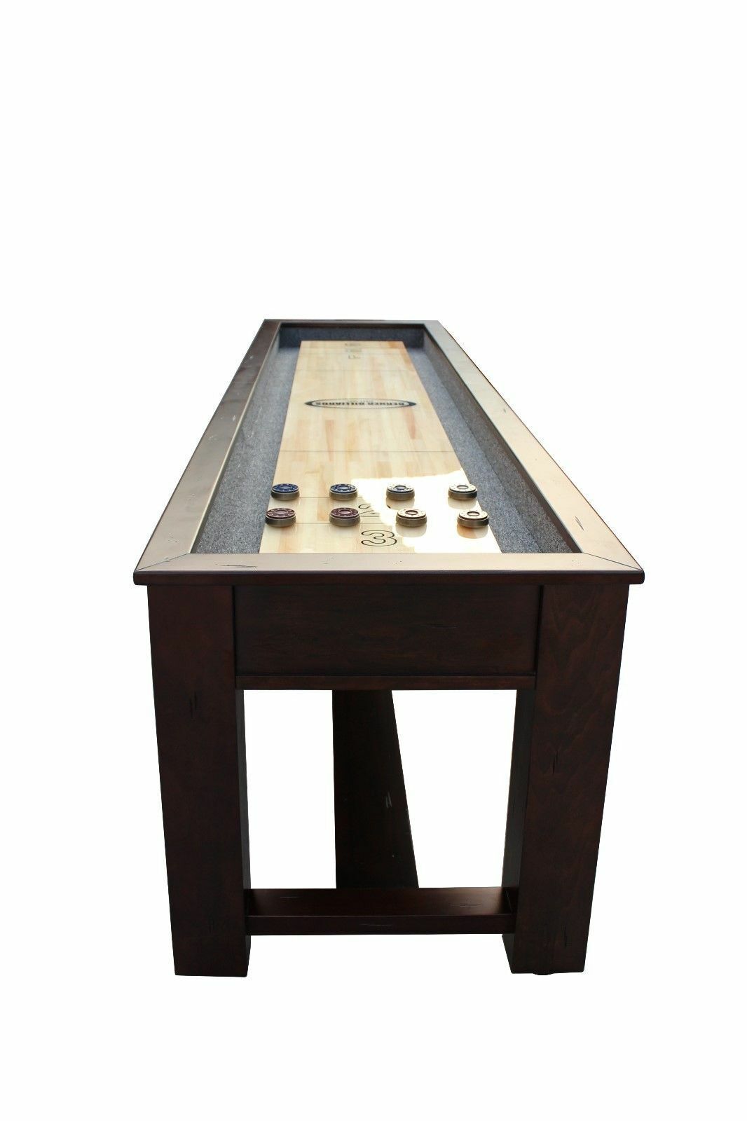 "The Rustic" Shuffleboard Table by Berner Billiards in Walnut - Planet Game Rooms